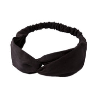 HKM-158611 Cross-Knotted Wide-Brimmed Fabric Flower Headband for Women