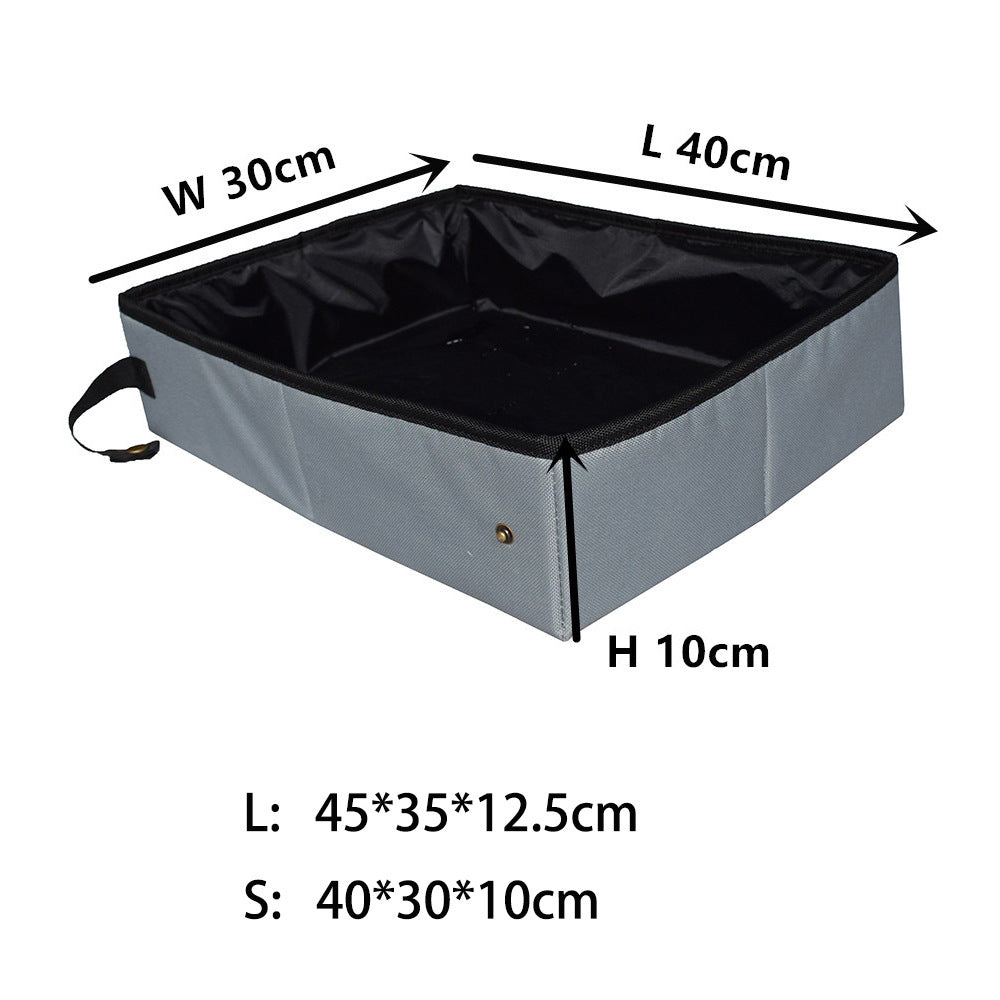 JMT-019722 Portable Waterproof Cat Litter Box - Foldable and Easy to Clean
