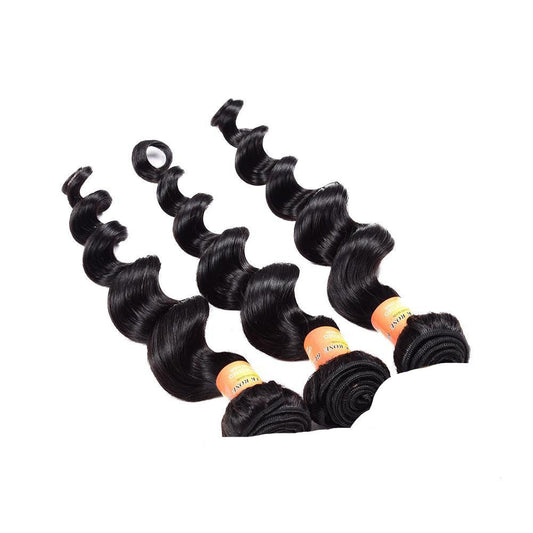 KTX-338259 Medium Length Curly Human Hair Curtain for All Skin Tones and Face Types