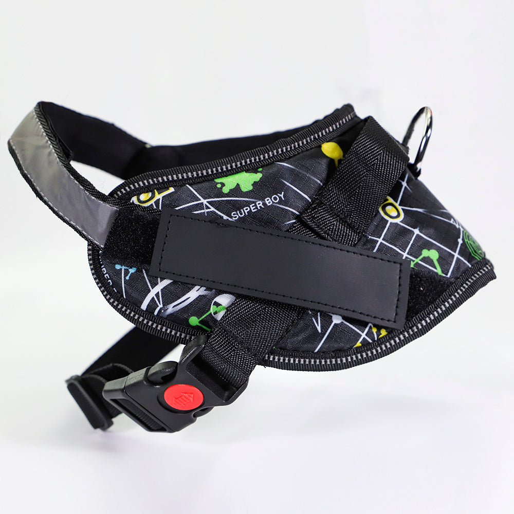 HKM-031443 Nylon Dog Chest Harness - Adjustable Sizes XS to XXL for Comfort and Control