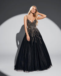 HKM-168787 Elegant Black Evening Gown for Special Occasions - Model EZ25061