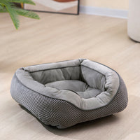 HKM-954515 Plush Faux Fur Dog Crate Bed, Calming Anti-Anxiety Mat with Non-Slip Bottom for Medium Dogs
