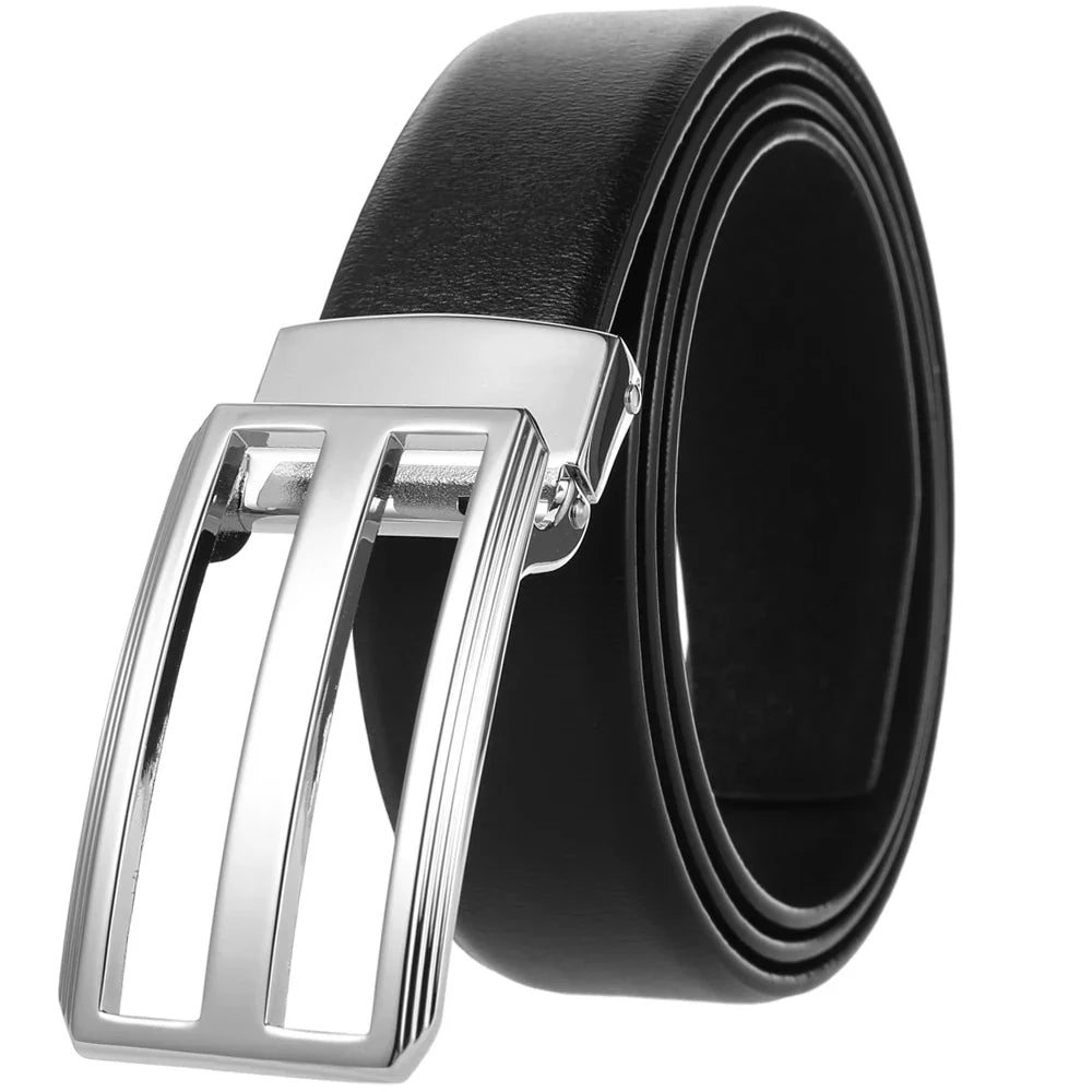 HKM-671827 Genuine Leather Casual Belt with Adjustable Holes - Model LY35-0302-4