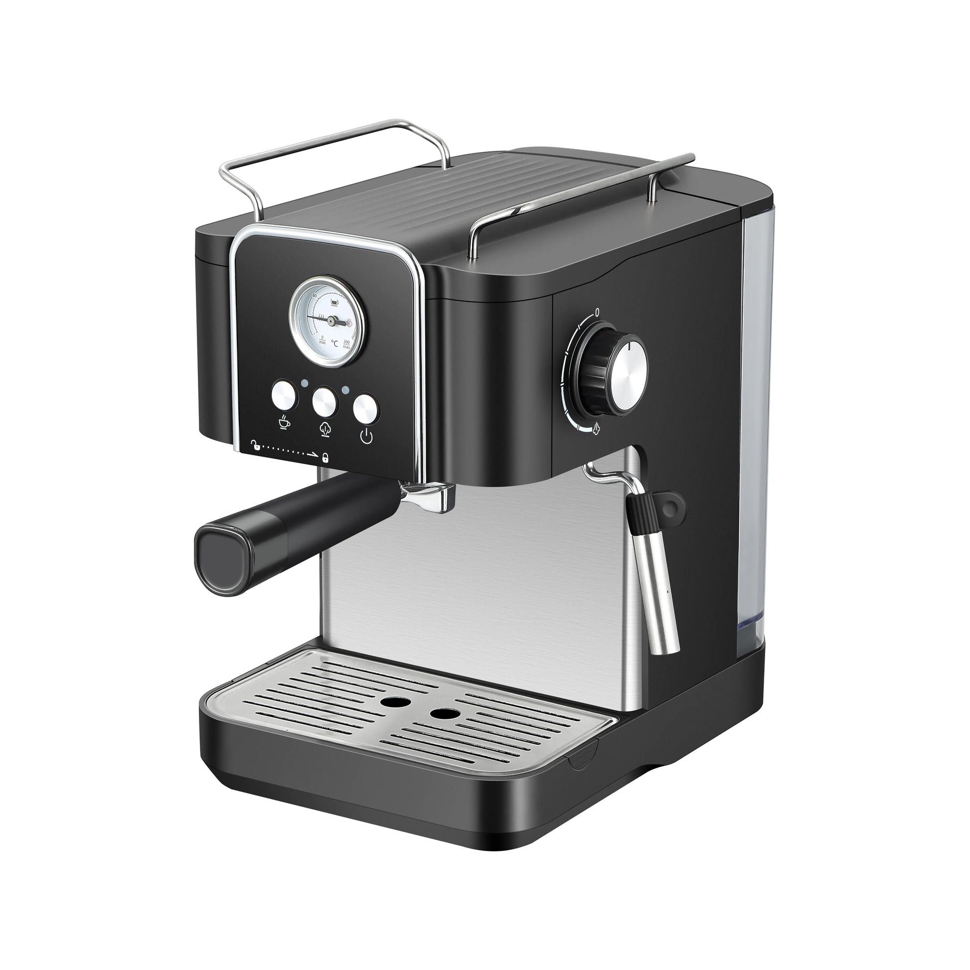 KTX-313555 Semi-Automatic Espresso Machine with 20 Bar High Pressure for Home Brewing and Cappuccino Preparation