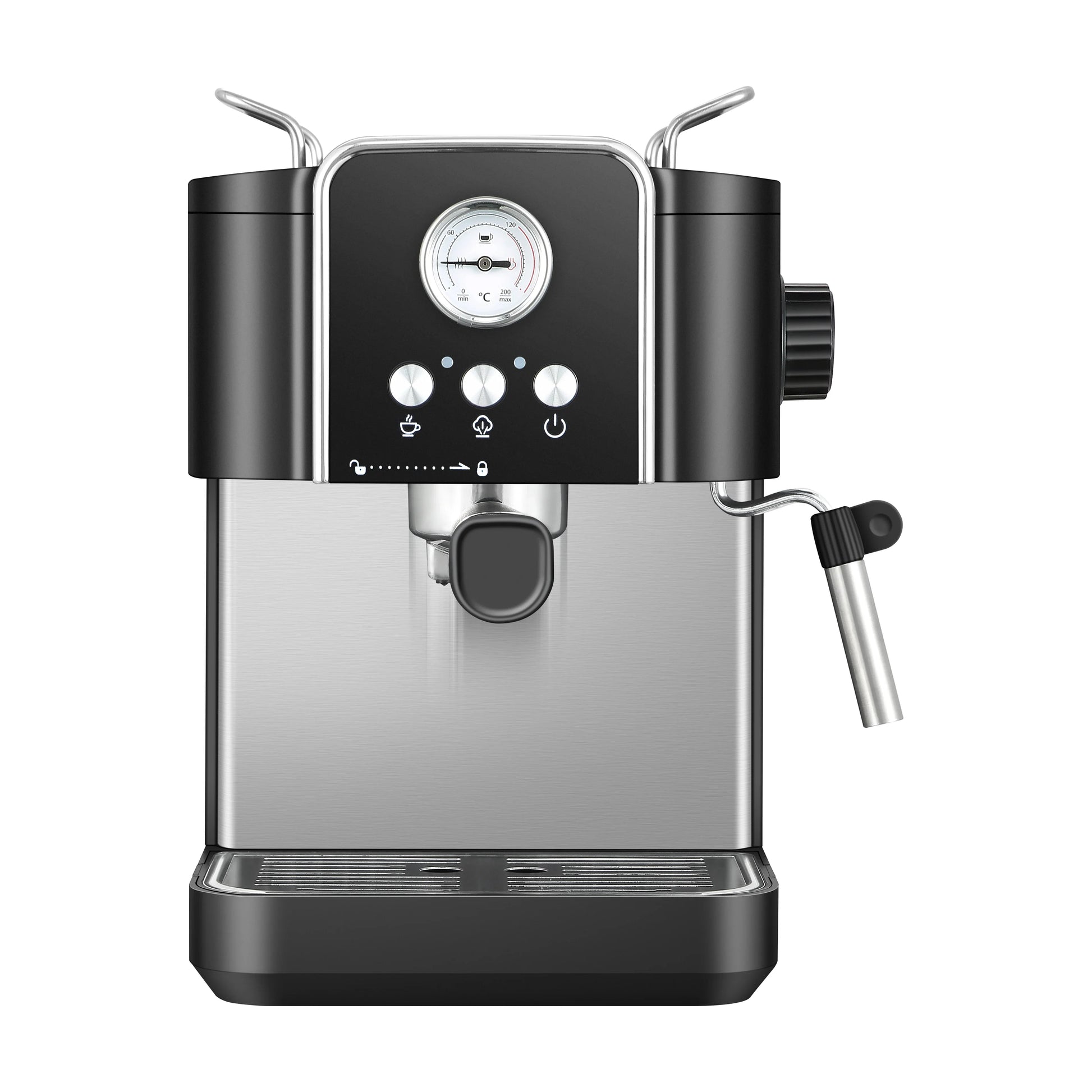 KTX-313555 Semi-Automatic Espresso Machine with 20 Bar High Pressure for Home Brewing and Cappuccino Preparation