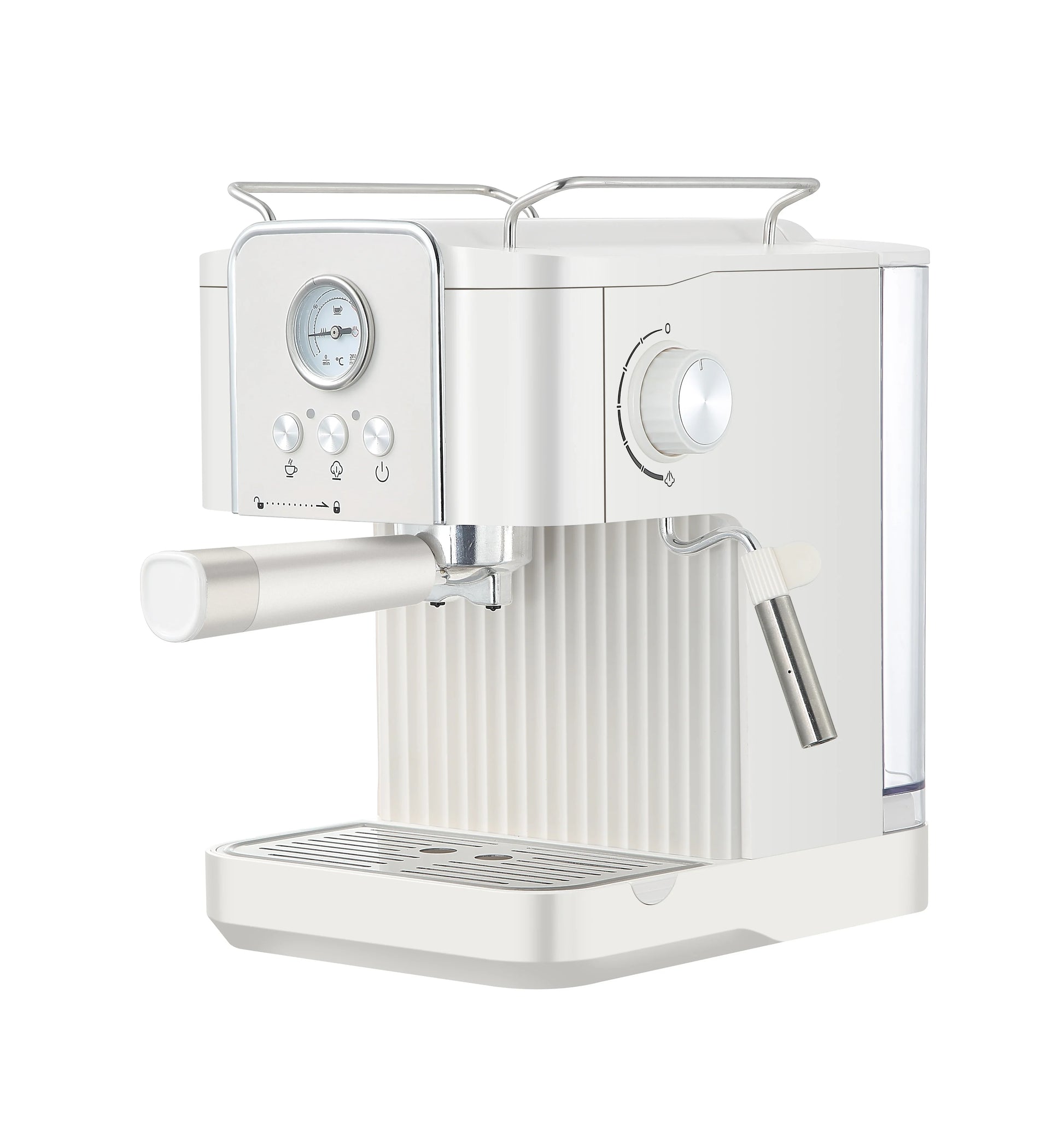 KTX-313555 Semi-Automatic Espresso Machine with 20 Bar High Pressure for Home Brewing and Cappuccino Preparation