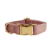 HKM-783955 Light Purple Velvet Dog Collar with Matching Leash and Bowknot, Ideal for Gifts on Various Occasions