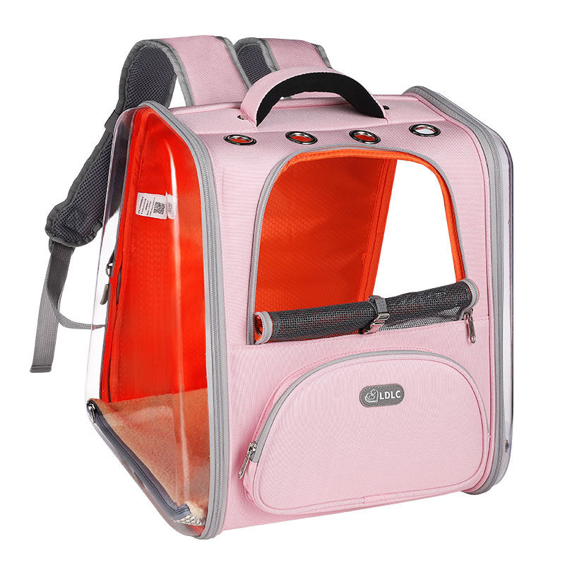 JMT-021898 Clear Pet Backpack with Transparent Window for Safe Travel