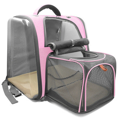 JMT-021898 Clear Pet Backpack with Transparent Window for Safe Travel