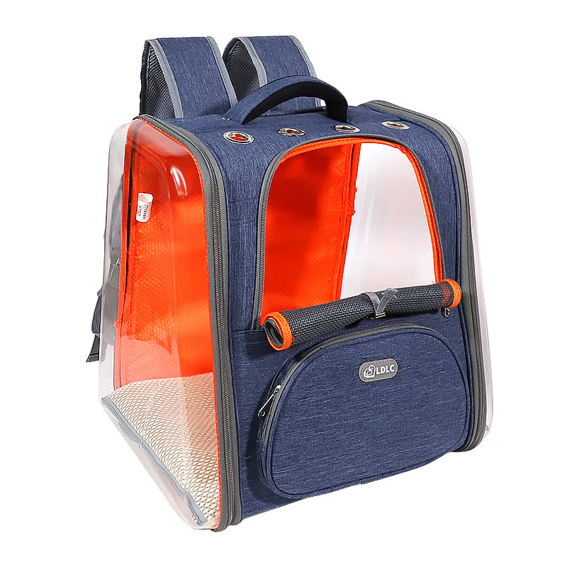 JMT-021898 Clear Pet Backpack with Transparent Window for Safe Travel