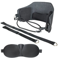 HKM-312723 Neck Hammock for Relaxation and Pain Relief - Soft Polyester and Leather Design with Memory Foam Support