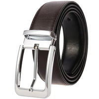 HKM-244691 Cowhide Leather Pin Buckle Belt for Men - Model LY35-21796-2
