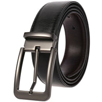 HKM-244691 Cowhide Leather Pin Buckle Belt for Men - Model LY35-21796-2