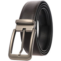 HKM-244691 Cowhide Leather Pin Buckle Belt for Men - Model LY35-21796-2