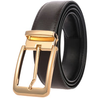 HKM-244691 Cowhide Leather Pin Buckle Belt for Men - Model LY35-21796-2