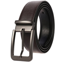 HKM-244691 Cowhide Leather Pin Buckle Belt for Men - Model LY35-21796-2