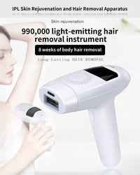 HKM-442643 IPL Laser Hair Removal Device with LCD Display and 5 Energy Levels - 990,000 Pulses