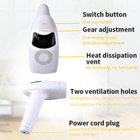 HKM-442643 IPL Laser Hair Removal Device with LCD Display and 5 Energy Levels - 990,000 Pulses