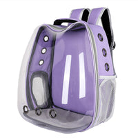 HKM-693843 Transparent Portable Cat Backpack with Cat Ear Design - Ideal for Travel and Outdoor Adventures