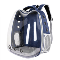 HKM-693843 Transparent Portable Cat Backpack with Cat Ear Design - Ideal for Travel and Outdoor Adventures