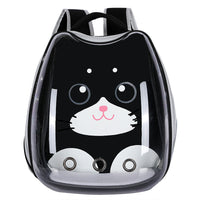 HKM-693843 Transparent Portable Cat Backpack with Cat Ear Design - Ideal for Travel and Outdoor Adventures