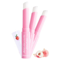 HKM-907475 Peach Color Changing Lip Balm with Vitamin E for Moisturized Lips