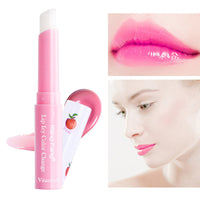 HKM-907475 Peach Color Changing Lip Balm with Vitamin E for Moisturized Lips