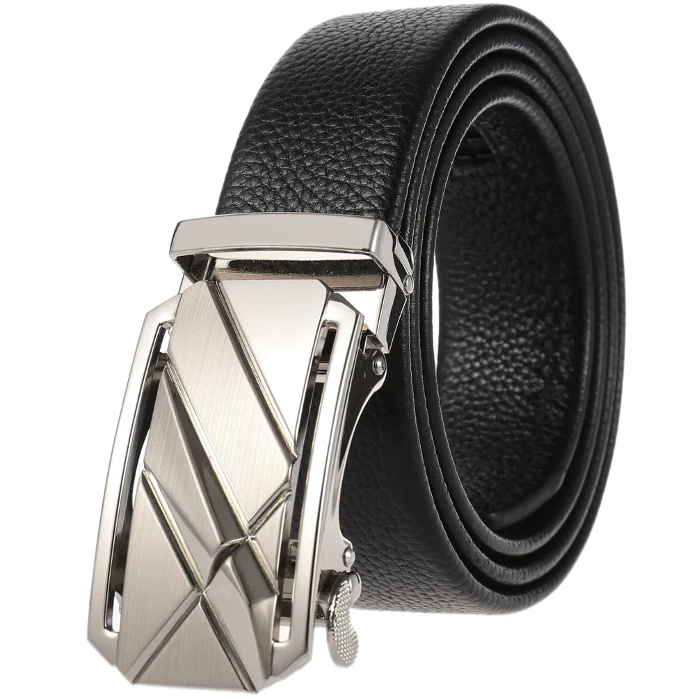 HKM-389267 Men's Leather Business Belt - Model LY180-596-5, Durable and Stylish Accessory