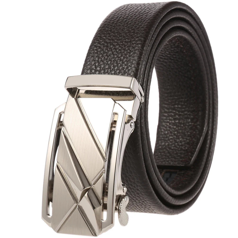 HKM-389267 Men's Leather Business Belt - Model LY180-596-5, Durable and Stylish Accessory