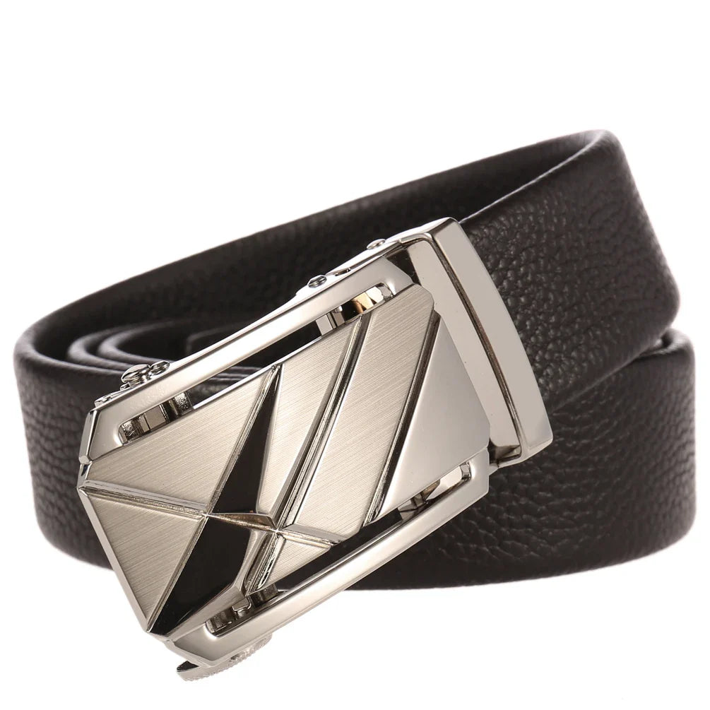 HKM-389267 Men's Leather Business Belt - Model LY180-596-5, Durable and Stylish Accessory