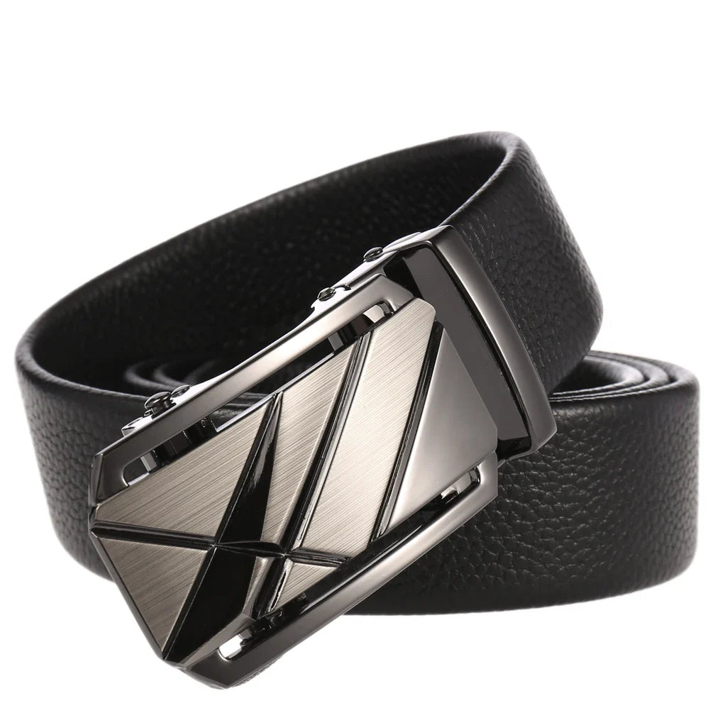 HKM-389267 Men's Leather Business Belt - Model LY180-596-5, Durable and Stylish Accessory