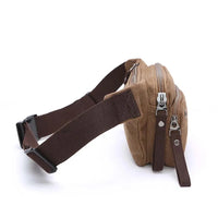 HKM-713811 Men's Casual Canvas Messenger Bag - Simple Waist & Cash Register Bag