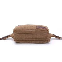 HKM-713811 Men's Casual Canvas Messenger Bag - Simple Waist & Cash Register Bag