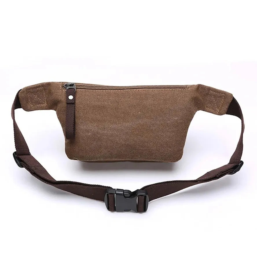 HKM-713811 Men's Casual Canvas Messenger Bag - Simple Waist & Cash Register Bag