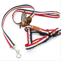 HKM-157907 Durable Nylon Dog Leash for Small to Large Breeds - Length 120cm, Adjustable Chest Sizes 30-65cm