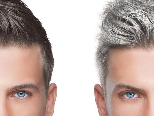 HKM-756499 Silver Gray Hair Pomade for Short Hair - Easy to Manage, Strong Grip and Washable