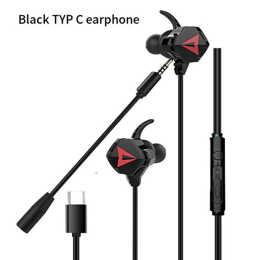 KTX-931283 Wired 35mm Type-C & 3.5mm In-Ear Headphones with Microphone for Music and Gaming