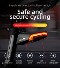 HKM-529043 Bicycle Brake Light with Safety Warning Laser Tail Light