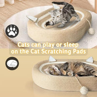 HKM-287635 3-in-1 Cat Scratcher Bed with Sisal Pads for Indoor Cats - Anti-Slip Design, Durable and Comfortable
