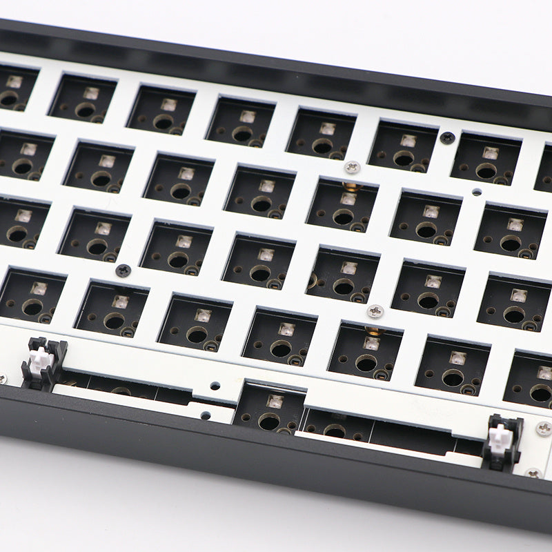 KTX-271315 Custom RGB Wired Keyboard for PC with USB and Bluetooth Connectivity - GK61X Semi-Finished Black Shell
