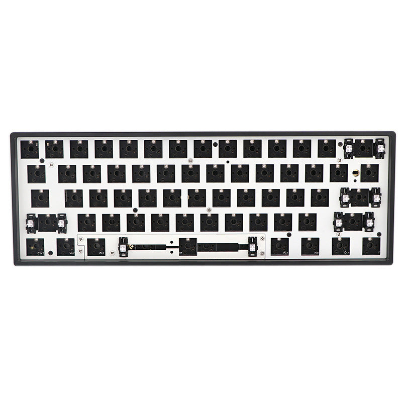 KTX-271315 Custom RGB Wired Keyboard for PC with USB and Bluetooth Connectivity - GK61X Semi-Finished Black Shell