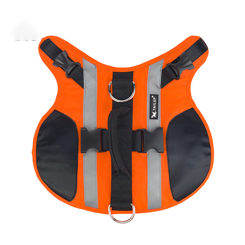 HKM-181971 Cooling Pet Life Jacket for Dogs, High Buoyancy Swim Suit in Orange, Multiple Sizes Available