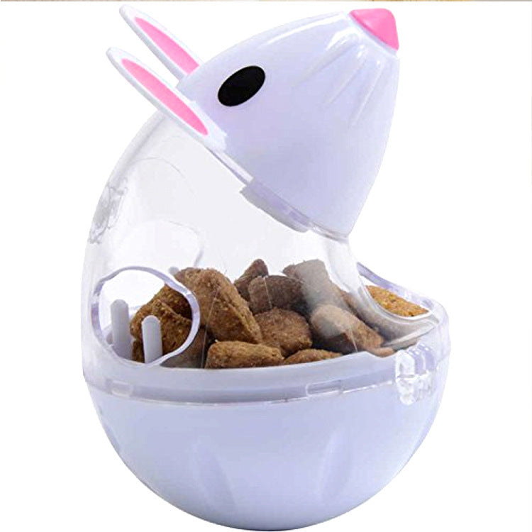 JMT-027274 Cat Mouse Shaped Leaky Tumbler Ball - 5 cm Diameter, 7 cm Height, Ideal for Playful Pets