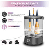 HKM-838483 Electric Makeup Brush Cleaner with 9000 RPM Motor - Automatic and Waterproof Brush Washer for All Sizes