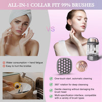 HKM-838483 Electric Makeup Brush Cleaner with 9000 RPM Motor - Automatic and Waterproof Brush Washer for All Sizes