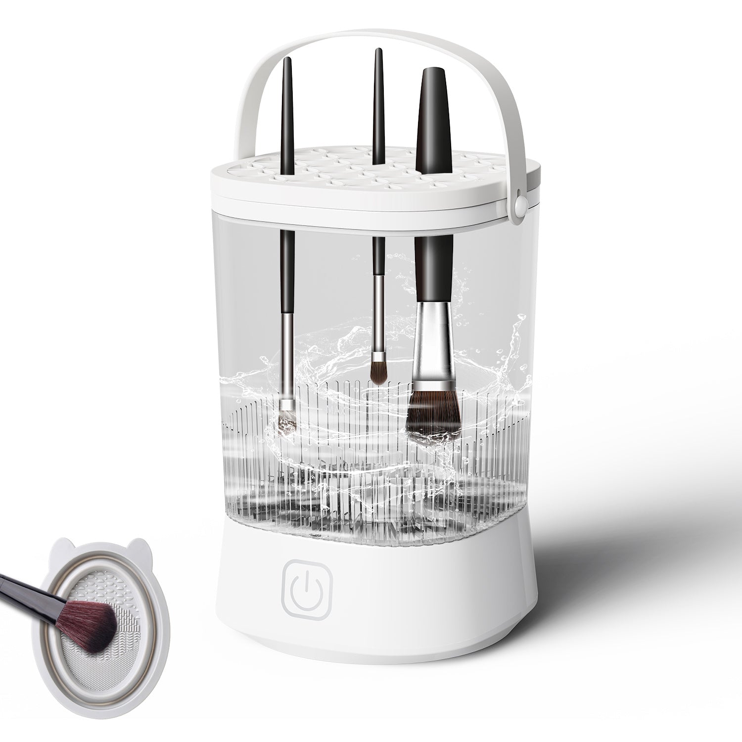 HKM-838483 Electric Makeup Brush Cleaner with 9000 RPM Motor - Automatic and Waterproof Brush Washer for All Sizes