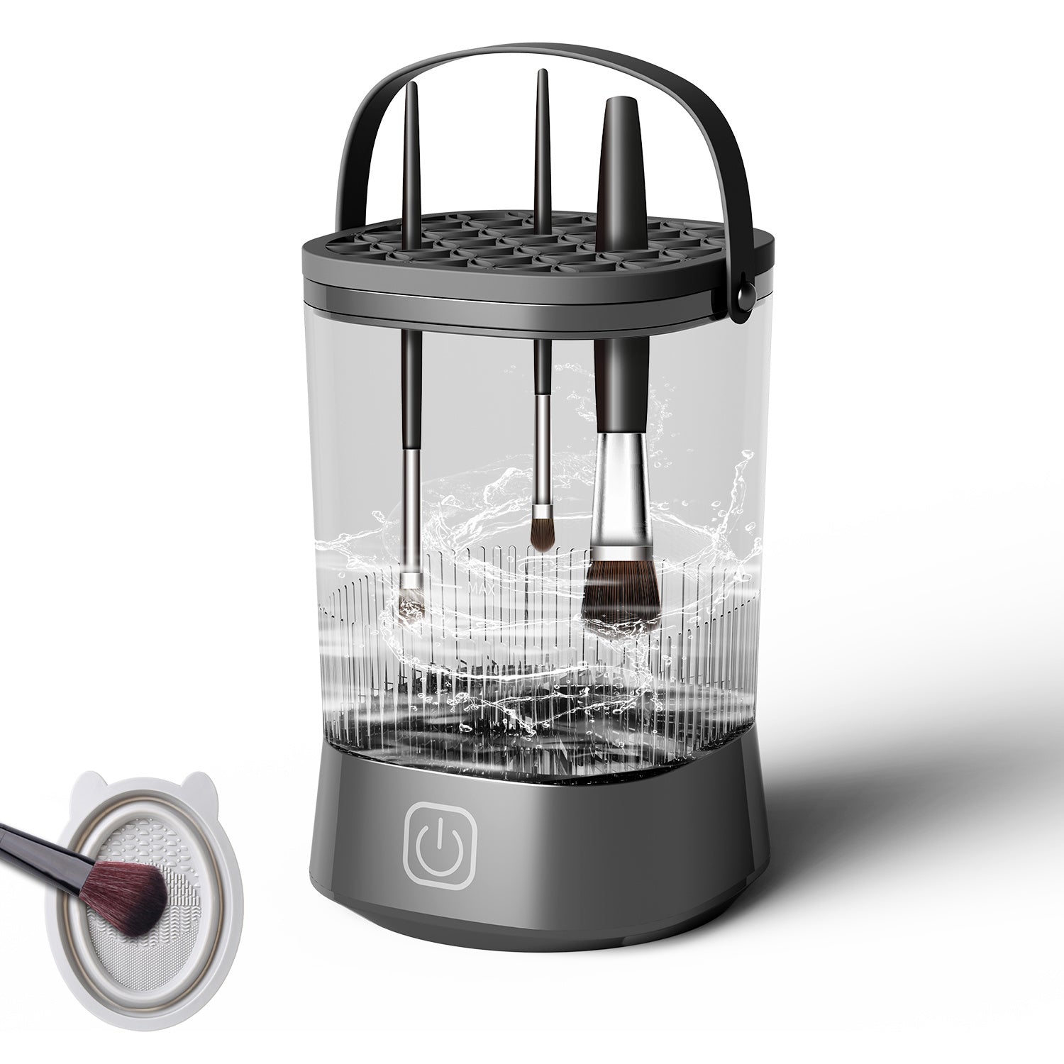 HKM-838483 Electric Makeup Brush Cleaner with 9000 RPM Motor - Automatic and Waterproof Brush Washer for All Sizes