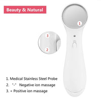 HKM-946515 Ultrasonic Facial Massager for Skin Tightening, Anti-Aging and Pore Cleansing, White/Pink