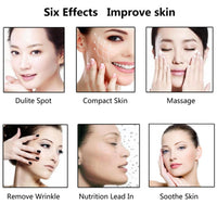 HKM-946515 Ultrasonic Facial Massager for Skin Tightening, Anti-Aging and Pore Cleansing, White/Pink