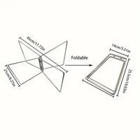HKM-351379 Portable Stainless Steel Folding Rack with Moisture-Proof Insulated Storage Base for Outdoor Use